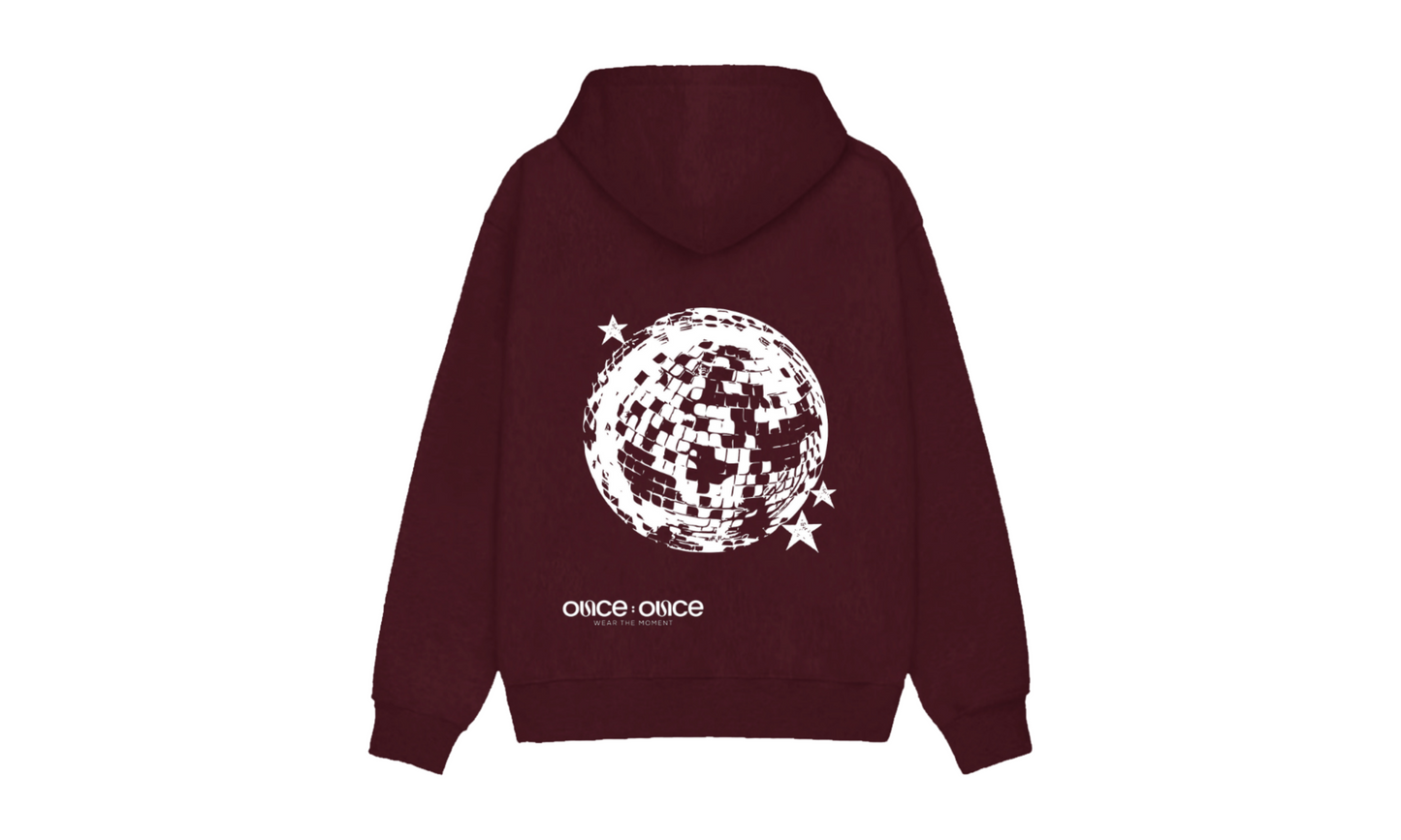BURGUNDY DISCO BALL