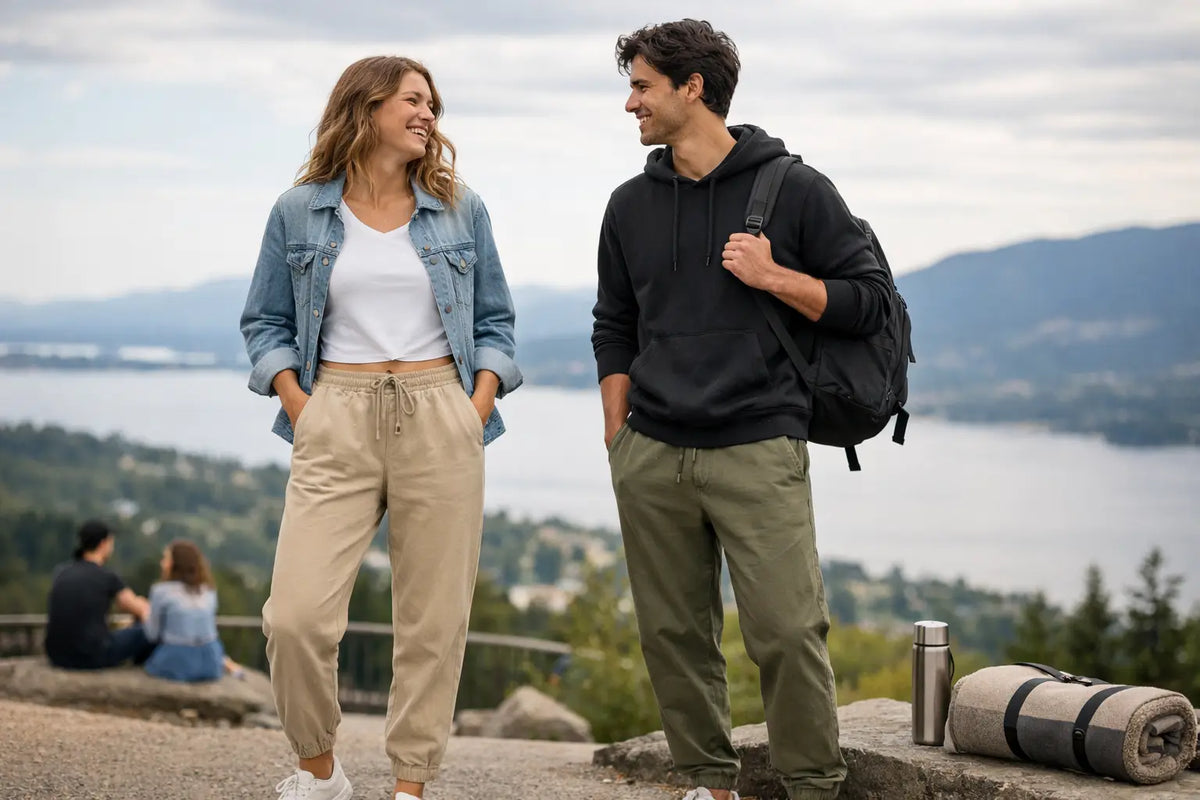 Pantalones casuales unisex para vivir el plan